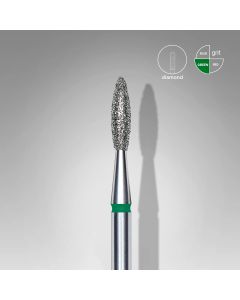 Диамантен накрайник за ел. пила EC "Пламък" зелен диаметър на накрайник 2.1mm  работна част 8.0mm