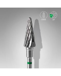 Карбонов накрайник за ел. пила EC зелен конус диаметър на накрайник 6.0mm работна част 14.0mm